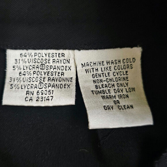 Talbots Easy Travel Straight Leg Pants Stretch Black Pockets Women's Size 4P - Picture 5 of 5